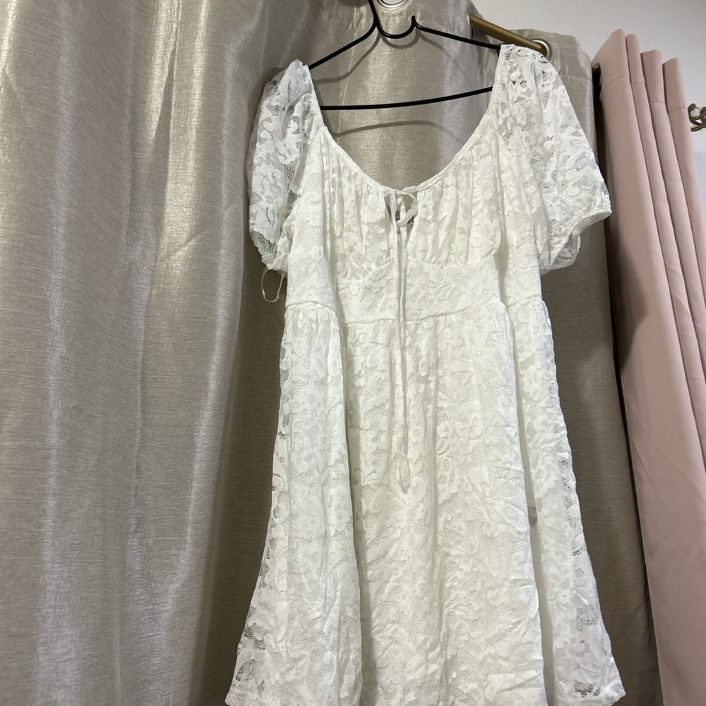 Victoria's Secret White Puff Sleeve Sundress